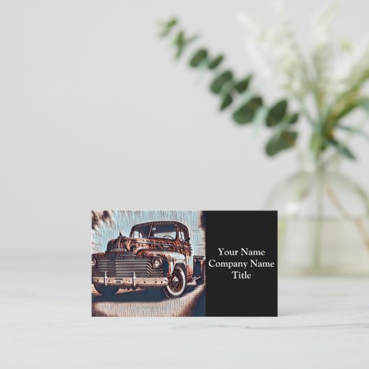 アンティークトラック – 時代を超越したクラシック 名刺 (スタンド正面)