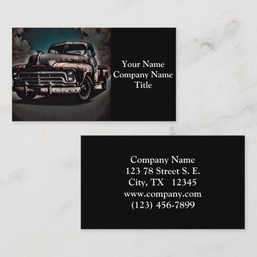 アンティークトラック – 時代を超越したクラシック 名刺 (正面/裏面)