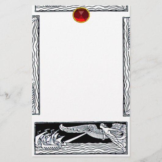 アンティークトラベルルビー 便箋 (正面)