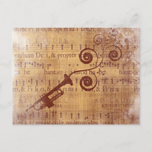 アンティークトランペット ポストカード (正面)