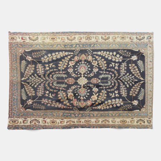 アンティークトルコのペルシャのカーペットテクスチャ キッチンタオル (横)