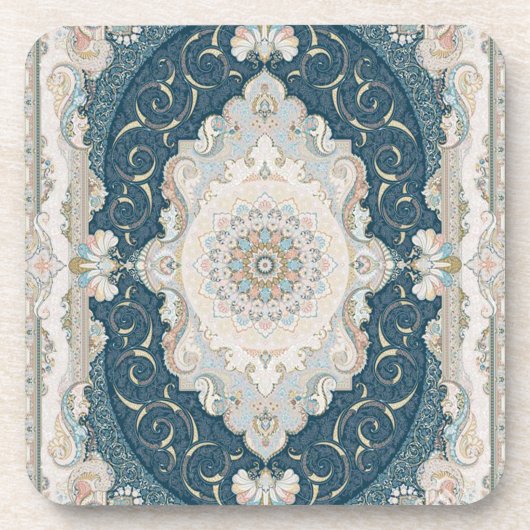 アンティークトルコペルシャカーペットラグ コースター (正面)