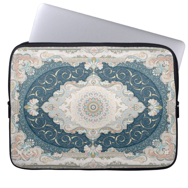 アンティークトルコペルシャカーペットラグ ラップトップスリーブ (正面)