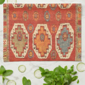 アンティークトルコペルシャカーペット キッチンタオル (折り畳み)