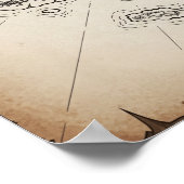 アンティークトレジャーアイランドの地図 ポスター (角)