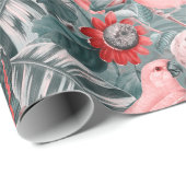 アンティークトロピカルパロツジャングルパターンセピア ラッピングペーパー (ロールコーナー)