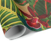 アンティークトロピカルパロツジャングルパターン ラッピングペーパー (ロールコーナー)