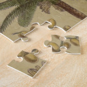 アンティークトロピカルパームフルーツ植物学 ジグソーパズル (側面)