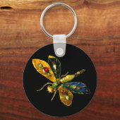 アンティークトンフライ宝石赤 キーホルダー (正面)