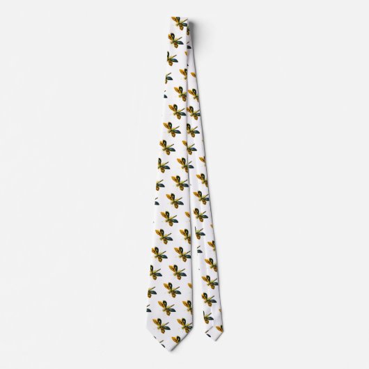 アンティークトンフライ宝石、白 ネクタイ (正面)