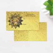 アンティークドイツのクリスマス出生ギフトカードラベル (デスク)