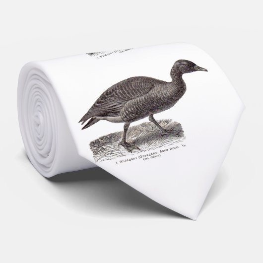 アンティークドイツの鳥プリントワイルドガンス ネクタイ (ロール)