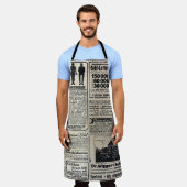 アンティークドイツ新聞広告1917 エプロン (着用した状態)