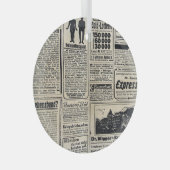 アンティークドイツ新聞広告1917 ガラスオーナメント (正面右)