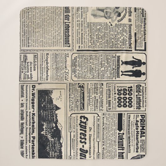 アンティークドイツ新聞広告1917 シェルパブランケット (正面)