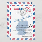 アンティークドイツ航空便の日付を保存 セーブザデート (正面/裏面)