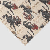 アンティークドイツ騎士の鎧と紋章 薄葉紙 (詳細)