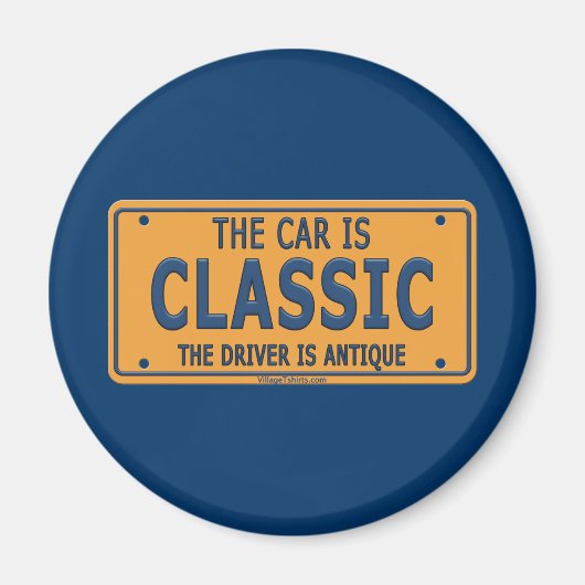 アンティークドライクラシックバー車 マグネット (正面)