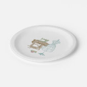 アンティークドレスメーカーキットイラストレーション紙プレート ペーパープレート (アングル)