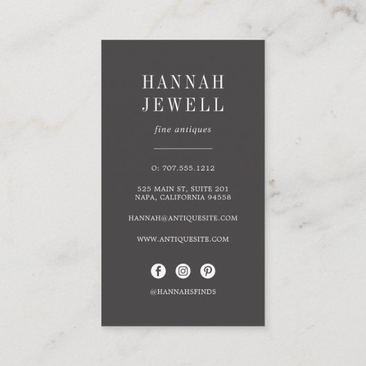 アンティークドレッサー |ヴィンテージ家具 名刺 (裏面)