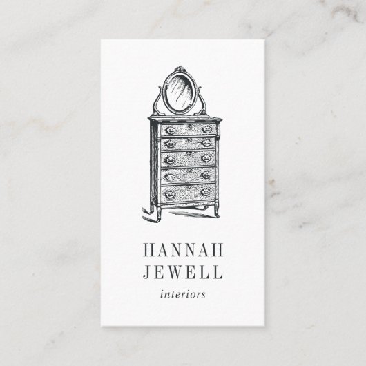アンティークドレッサー |ヴィンテージ家具 名刺 (正面)
