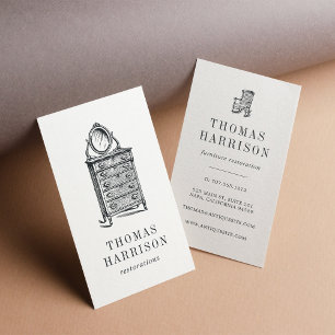 アンティークドレッサー  ヴィンテージ家具 名刺