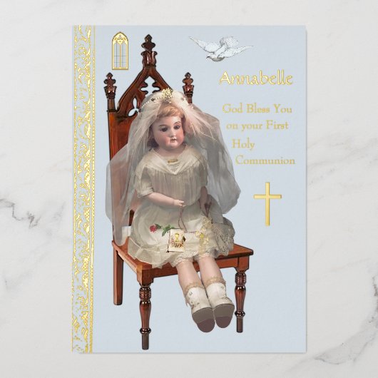 アンティークドール第1連飾フォイルカード 箔シーズンカード (正面)