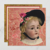 アンティークドール バレンタイン/グリーティングカード シーズンカード (正面/裏面)