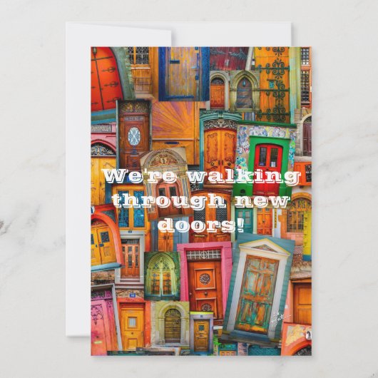 アンティークド感動的ア引っ越し祝いパーティーパーティー 招待状 (裏面)