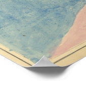 アンティークニューヘブンコネチカット港の地図 ポスター (角)