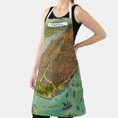 アンティークニューヨークシティバードズアイビューマップ エプロン (インサイチュ)