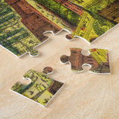 アンティークニューヨークシティバードズアイビューマップ ジグソーパズル (側面)