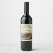 アンティークニューヨークシティマップ#2 動揺して BG B ワインラベル (正面)