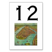 アンティークニューヨークシティマップDIYカラーBG テーブルナンバー (裏面)