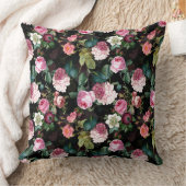 アンティークノスタルジックレッドテバラパターンブラック クッション (ブランケット)