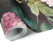 アンティークノスタルジックレッドテバラパターンブラック ラッピングペーパー (ロールコーナー)