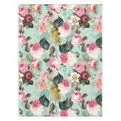 アンティークノスタルジックレッドテバラパターンミント テーブルクロス (正面)