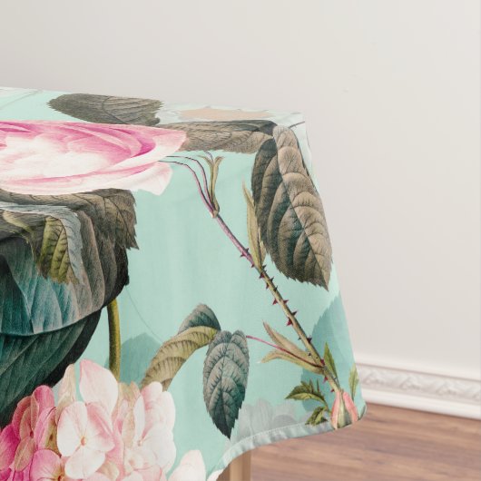 アンティークノスタルジックレッドテバラパターンミント テーブルクロス (インサイチュ)