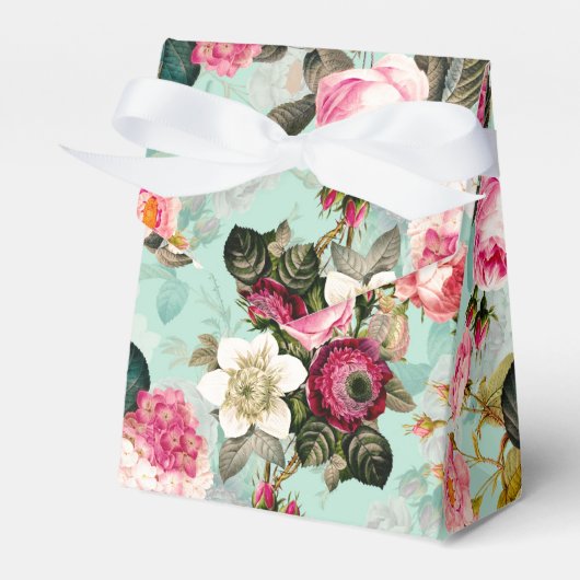 アンティークノスタルジックレッドテバラパターンミント フェイバーボックス (正面サイド)