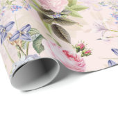 アンティークノスタルジックレッドテバラブークオンピンク ラッピングペーパー (ロールコーナー)