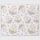 アンティークノスタルジックレッドテバラブークオンホワイト ラッピングペーパー (フラット)