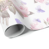 アンティークノスタルジックレッドテバラブークオンホワイト ラッピングペーパー (ロールコーナー)