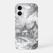 アンティークハウス柄iPhone 17用ケース - N iPhone 16ケース (裏面)