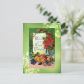 アンティークハッピーサンクスギビングはがきの複製 シーズンポストカード (スタンド正面)