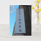 アンティークハッピーバースデー カード (黄色い花)