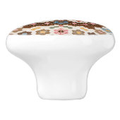 アンティークハニカムキルトパターン – フォークアートクレフティ セラミックノブ (側面)