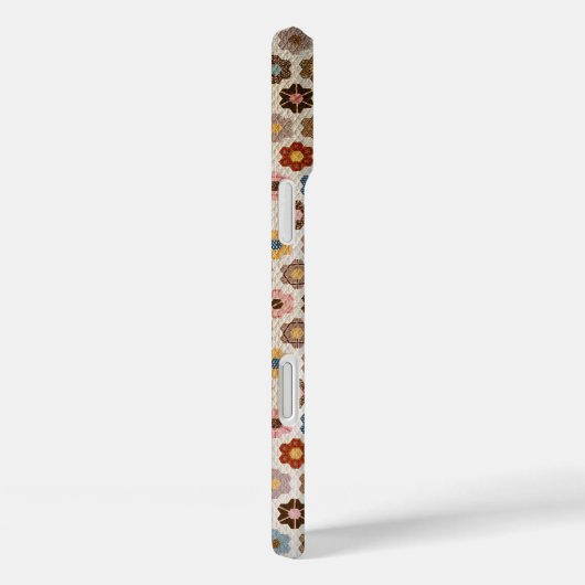 アンティークハニカムキルトパターン – フォークアートクレフティ Case-Mate iPhoneケース (裏面 / 右)