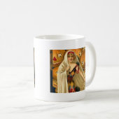 アンティークハロウィーンハロウィーンのカボチャのちょうちん衣装の女性 コーヒーマグカップ (正面右)