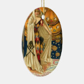 アンティークハロウィーンハロウィーンのカボチャのちょうちん セラミックオーナメント (右)