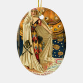 アンティークハロウィーンハロウィーンのカボチャのちょうちん セラミックオーナメント (裏面)